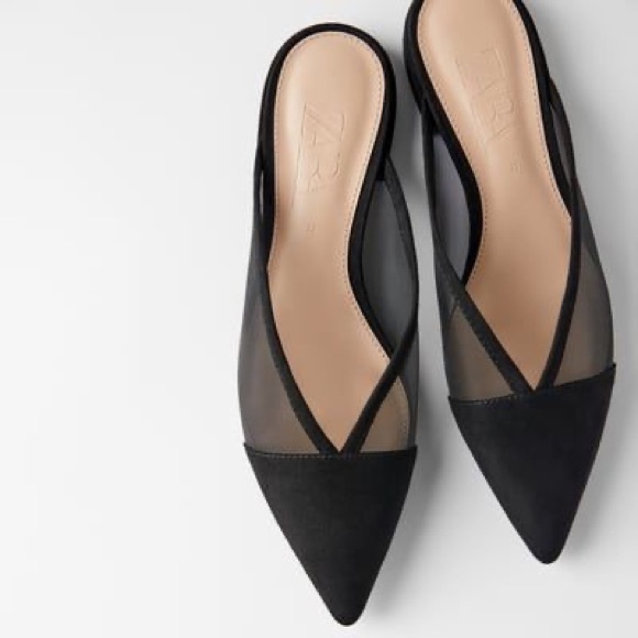 Zara Shoes - Zara mesh pointed flats